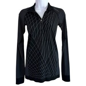 Craft Womens Active Intensity Base Layer Sz S Black 1/4 Zip Thermal Performance